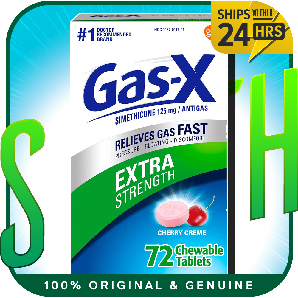 GasX Extra Strength Chewable Gas Relief Tablets with Simethicone 125mg
