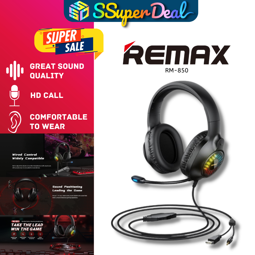 Remax RM-850 WarGod Series II Gaming Headphones | Shopee Malaysia