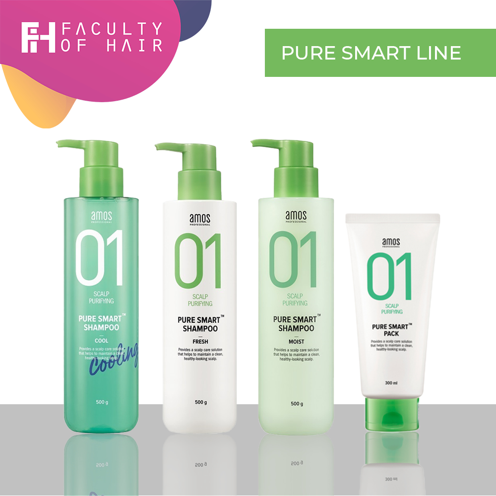 Amos Professional Pure Smart Line Shampoo - Fresh/Moist/Cool (300ml ...