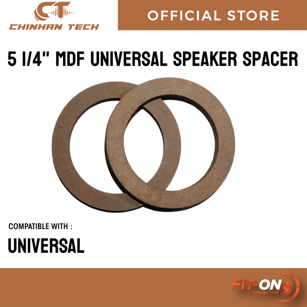 2PCS [1 Pair] Universal Wood MDF Speaker Spacer Mounting Rings 5 1/4 ...