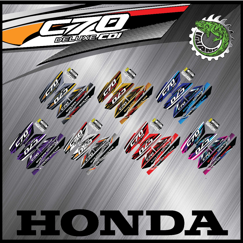 STRIPE MOTOR HONDA C70 GBO(9) CUSTOM NEW MODEL BODY STICKER | Shopee