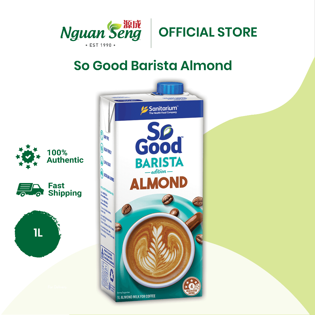 (Buy 1) So Good Barista Almond 1L Almond Milk Low Fat Susu Almond Susu