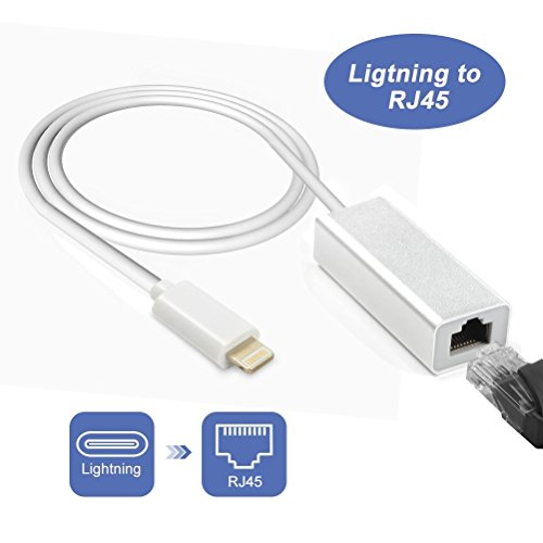 Lightning Adapter, Lightning to RJ45 LAN Wired