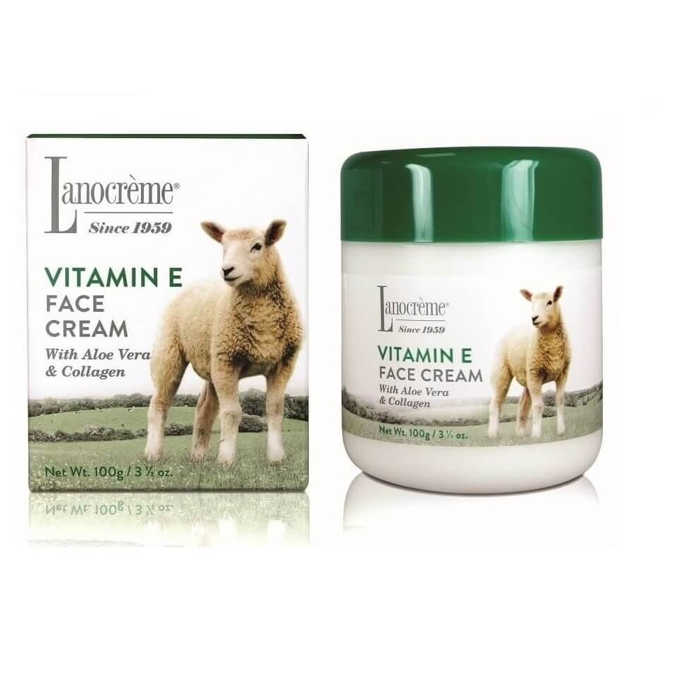100 imp AUS Lanocreme Vitamin E Face Cream with Aloe Vera & Collagen