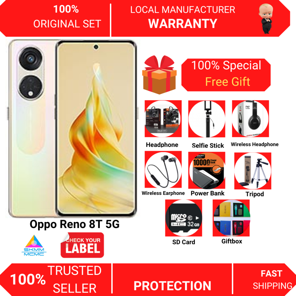 [ READY STOCK ] ⭐ Oppo Reno 8T 5G ⭐ [ 8+256GB] ⭐ Oppo Reno 8T 4G ⭐ [ 8 ...
