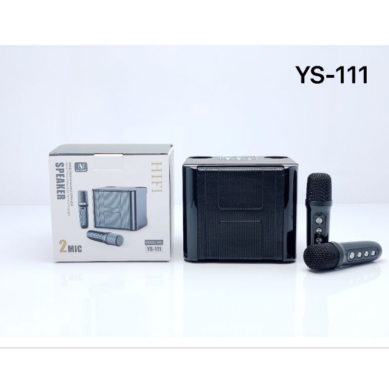 YS111 wireless karaoke speaker with two wireless microphone karaoke