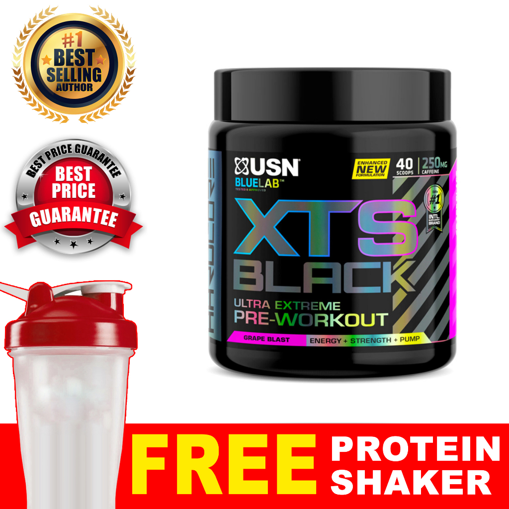 USN XTS Black Extreme PreWorkout Extreme energy Increased raw strength & power Shopee Malaysia
