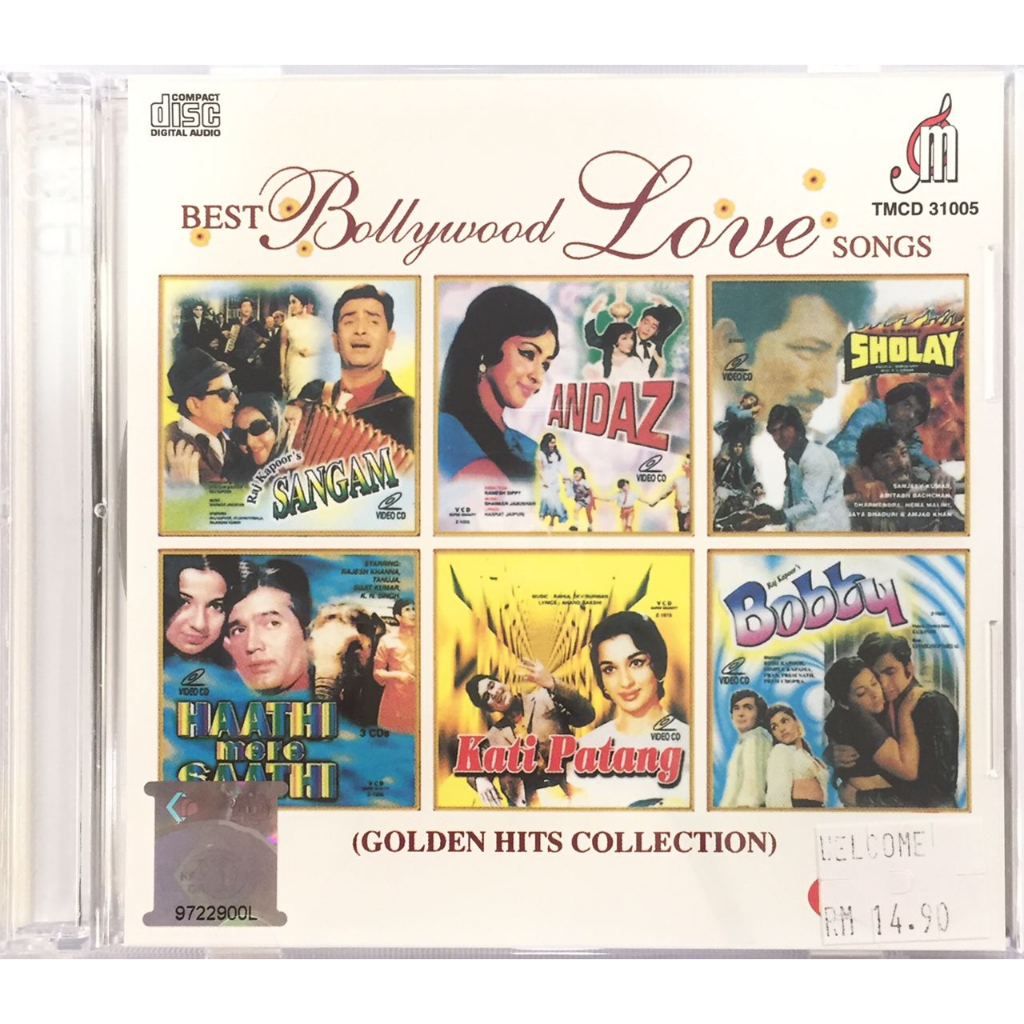 Best Bollywood Love Songs Cd Golden Hits Collection Shopee Malaysia