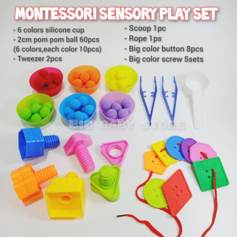 Sensory Play Montessori Play 💕Ready Stock💕 Baby Early Learning Play Set
