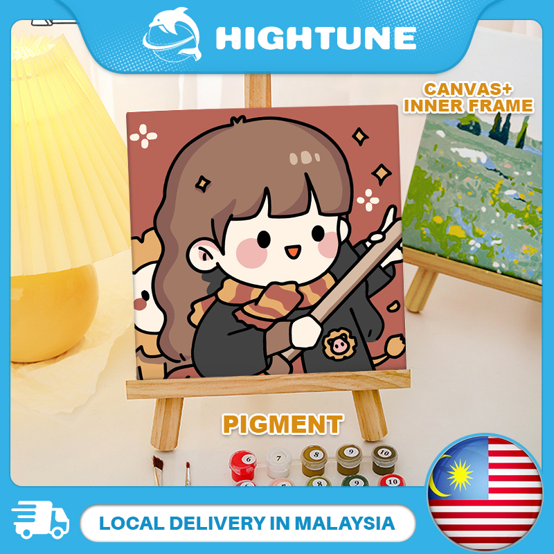 HIGHTUNE Digital Oil Paint By Number 20x20cm Canvas Painting By Number ...