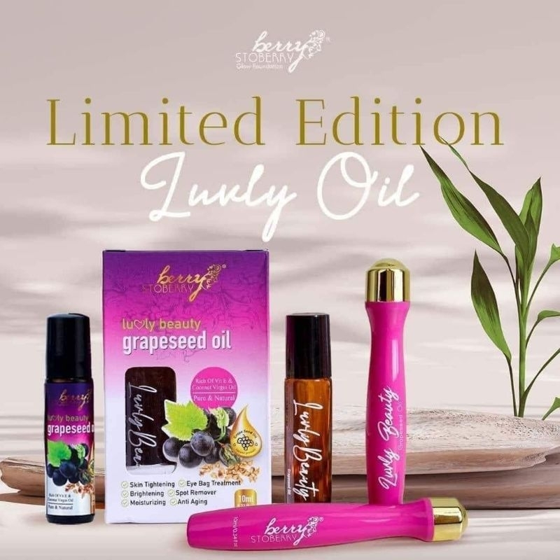 LUVLY BEAUTY GRAPESEED OIL (Minyak Biji Anggur) BERRY STOBERRY Ori HQ