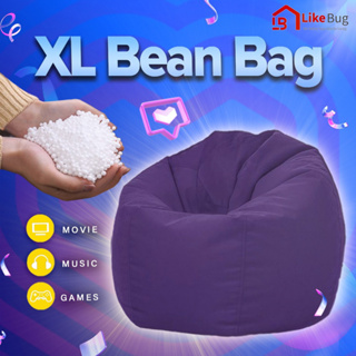 ⚡️LIKE BUG⚡️Extra Large Back Fluffy Comfy Bean Bag Sofa with Filler/ Laid  Back Fluffy Comfy Bean Bag Sofa XL