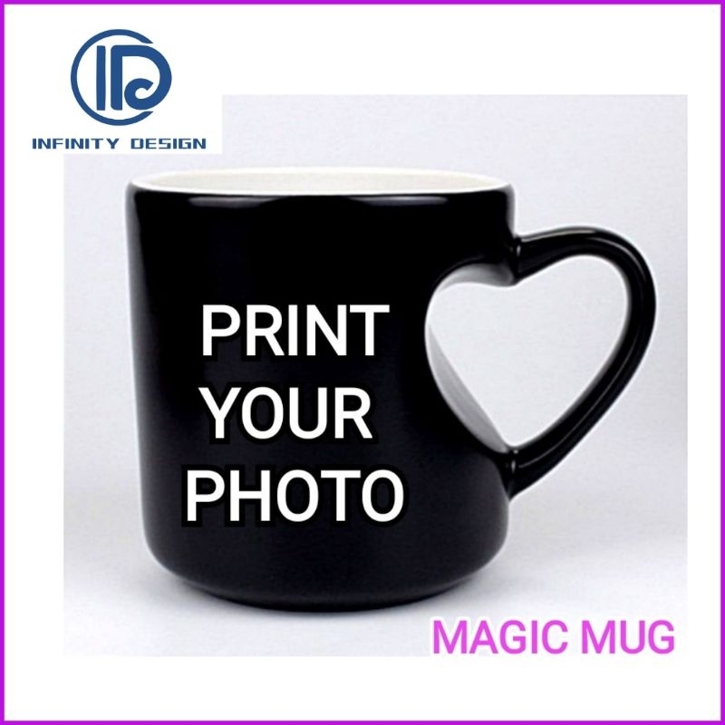 (Letak Gambar Anda) Custom Print Ceramic Mug, Magic Mug, Gift Mug