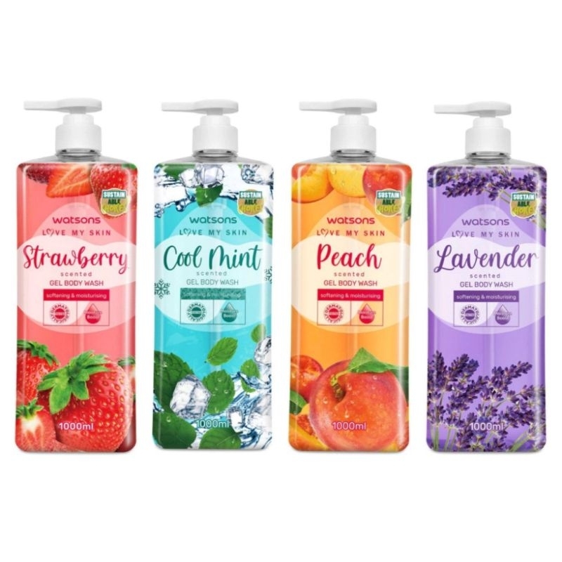 Watson Shower Gel Body Wash Gel Mandian Watsons 1 litre Sabun Mandi