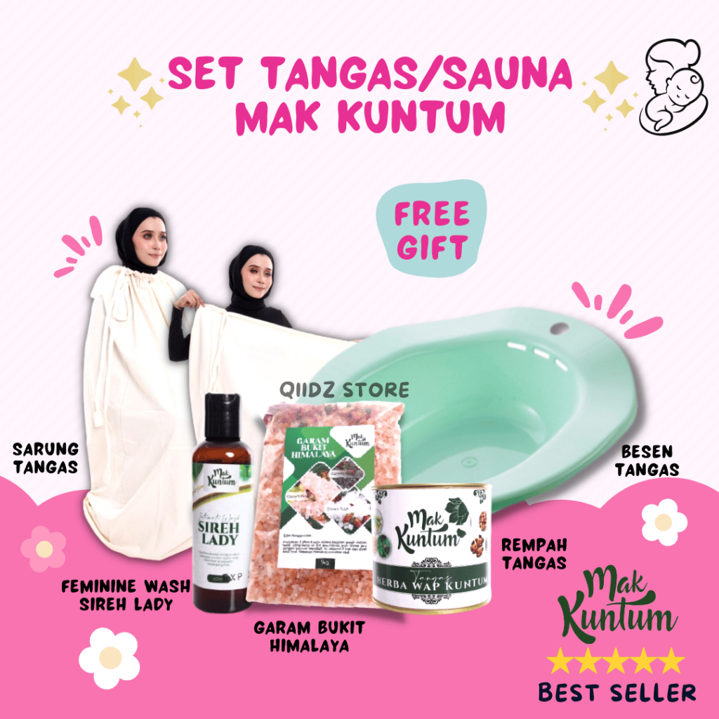 Set Tangas Mak Kuntum Tangas Sauna Rempah Tangas Mak Kuntum