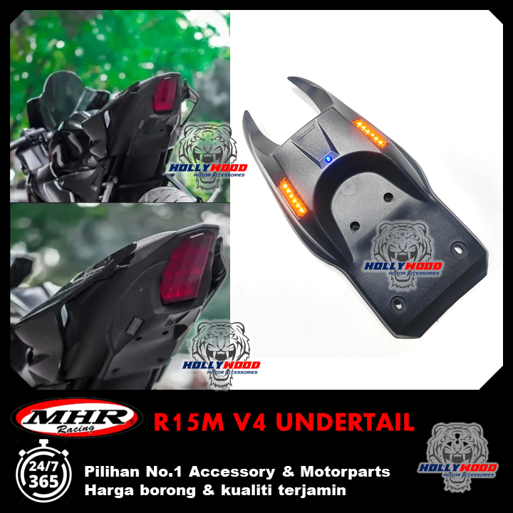 UNDERTAIL R15M R15V4 FENDERLESS MHR RACING WITH LED SIGNAL & PLATE ...