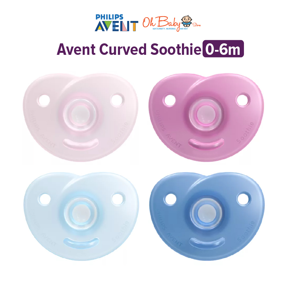 Philips Avent Curved Soothie (0 - 6m x 2pcs) Soother Pacifier | Shopee ...