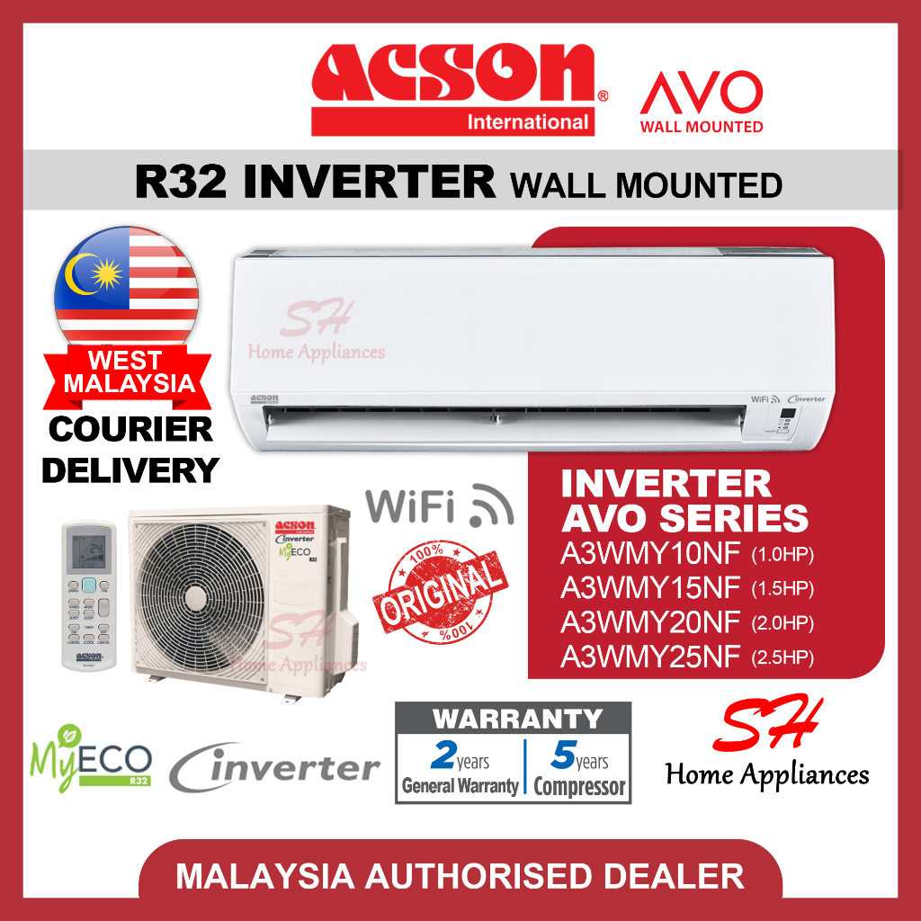 [West Malaysia] ACSON R32 INVERTER Air-conditioner AVO Inverter Aircond ...