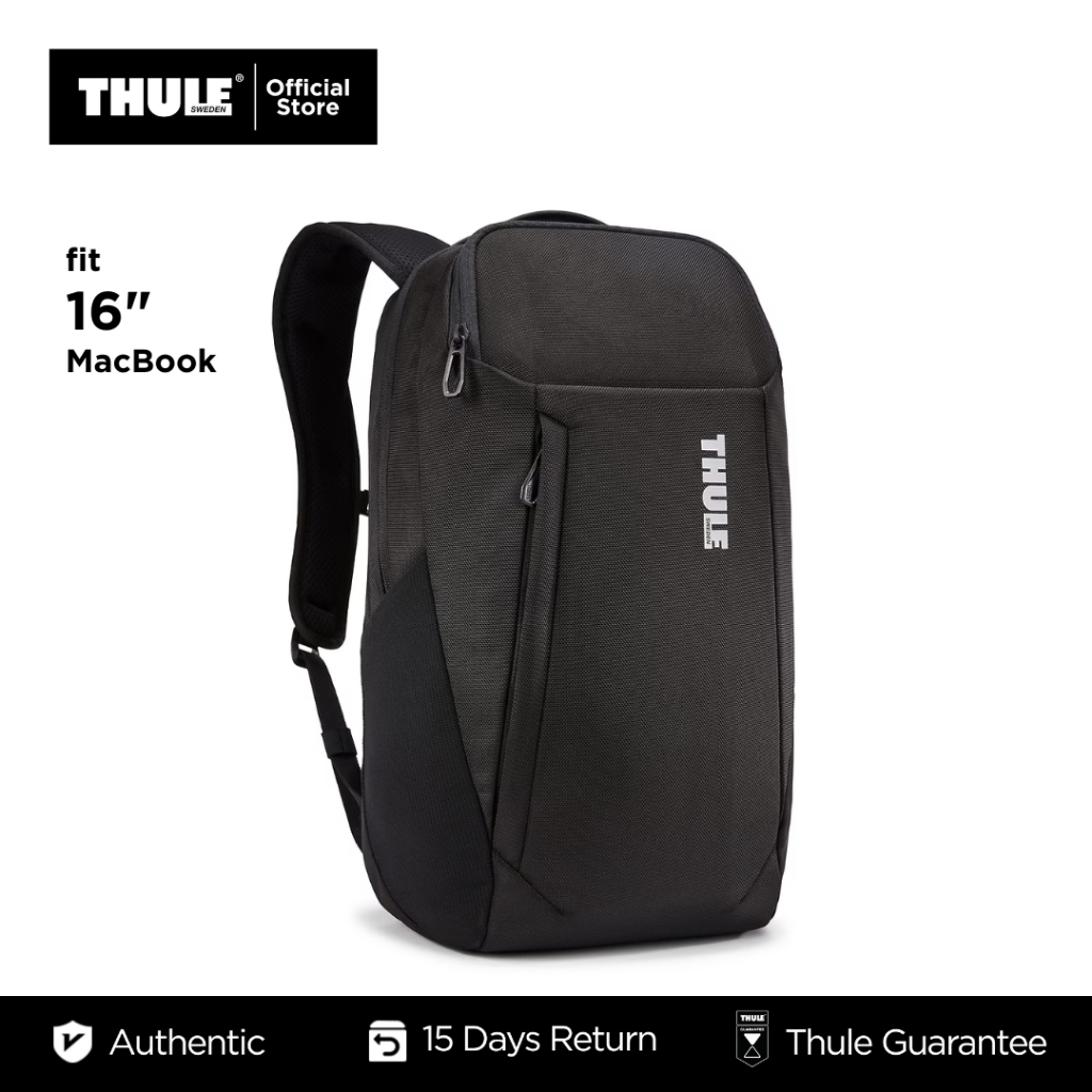 Thule Accent Laptop Backpack 20L Black Shopee Malaysia
