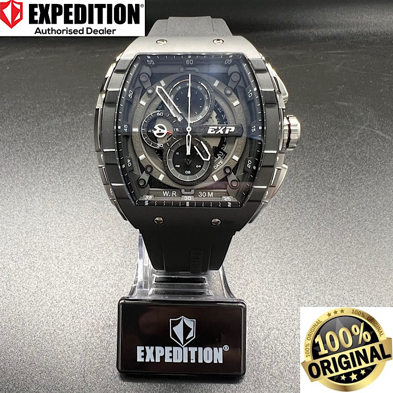 (Official Warranty) Expedition Chronograph Black Rubber Band Men Watch E6782MCREPBAGR Shopee