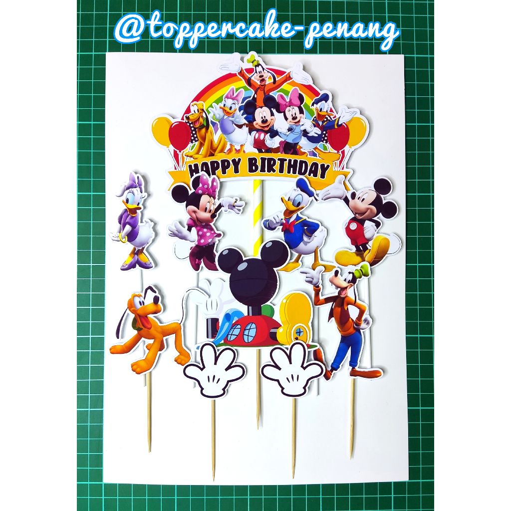 Mickey Mouse Clubhouse Happy Birthday Decoration Set Cake Topper for ...