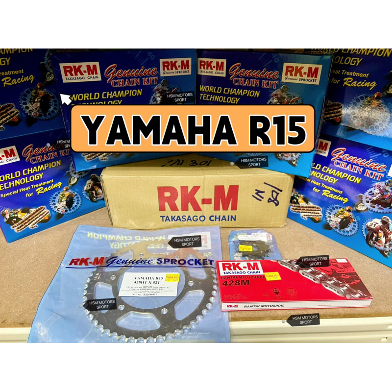 YAMAHA R15/MT15 SPOCKET SET RKM FULL SET ORIGINAL | Shopee Malaysia