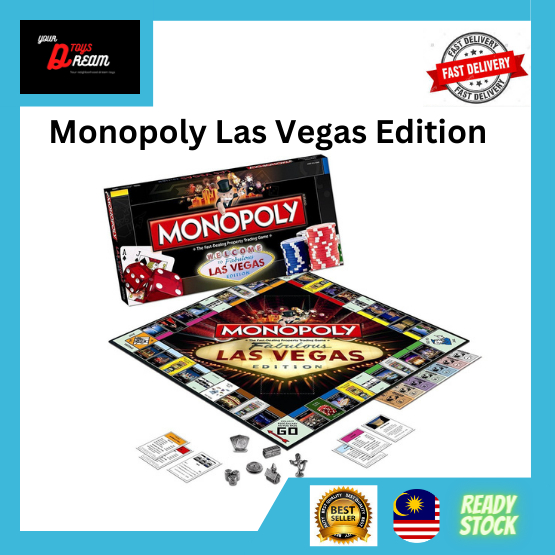 Mainan Jutaria Monopoly Family Board Games Las Vegas Edition Shopee