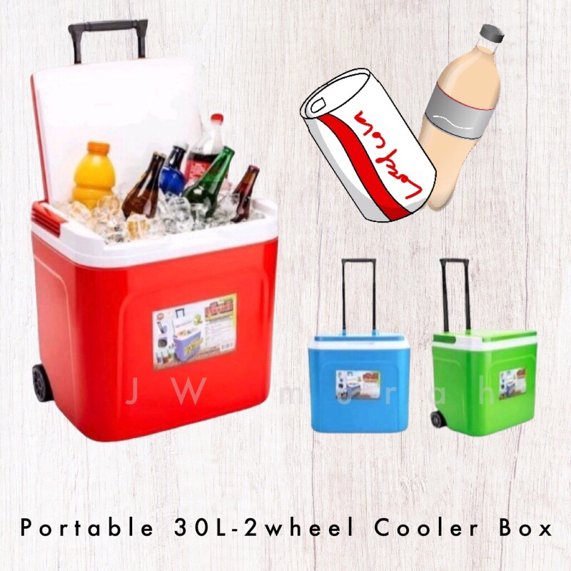 30 Liter Express Portable 2Wheel Cooler Box[Lugagge Type]•Cooler Ais