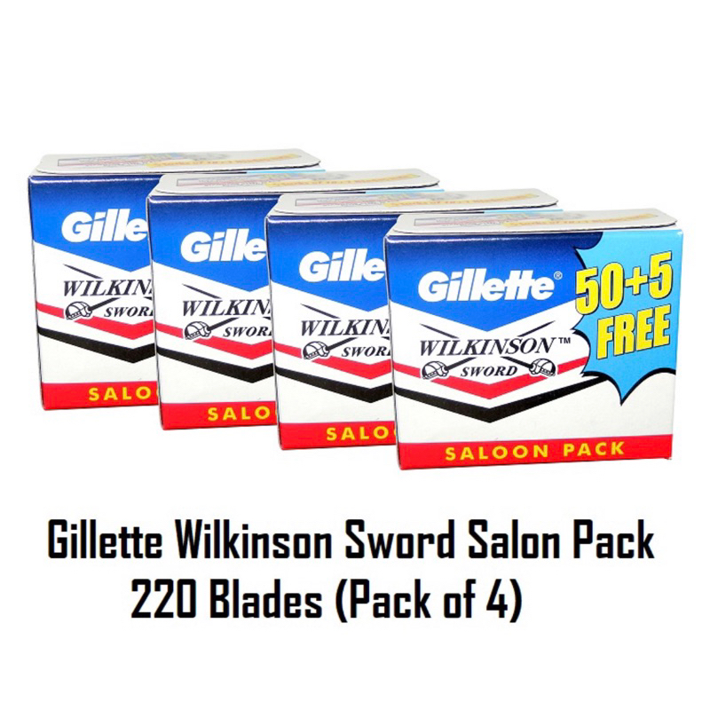 Gillette Wilkinson Sword Saloon Pack 220 Blade ( Pack of 4) Shopee