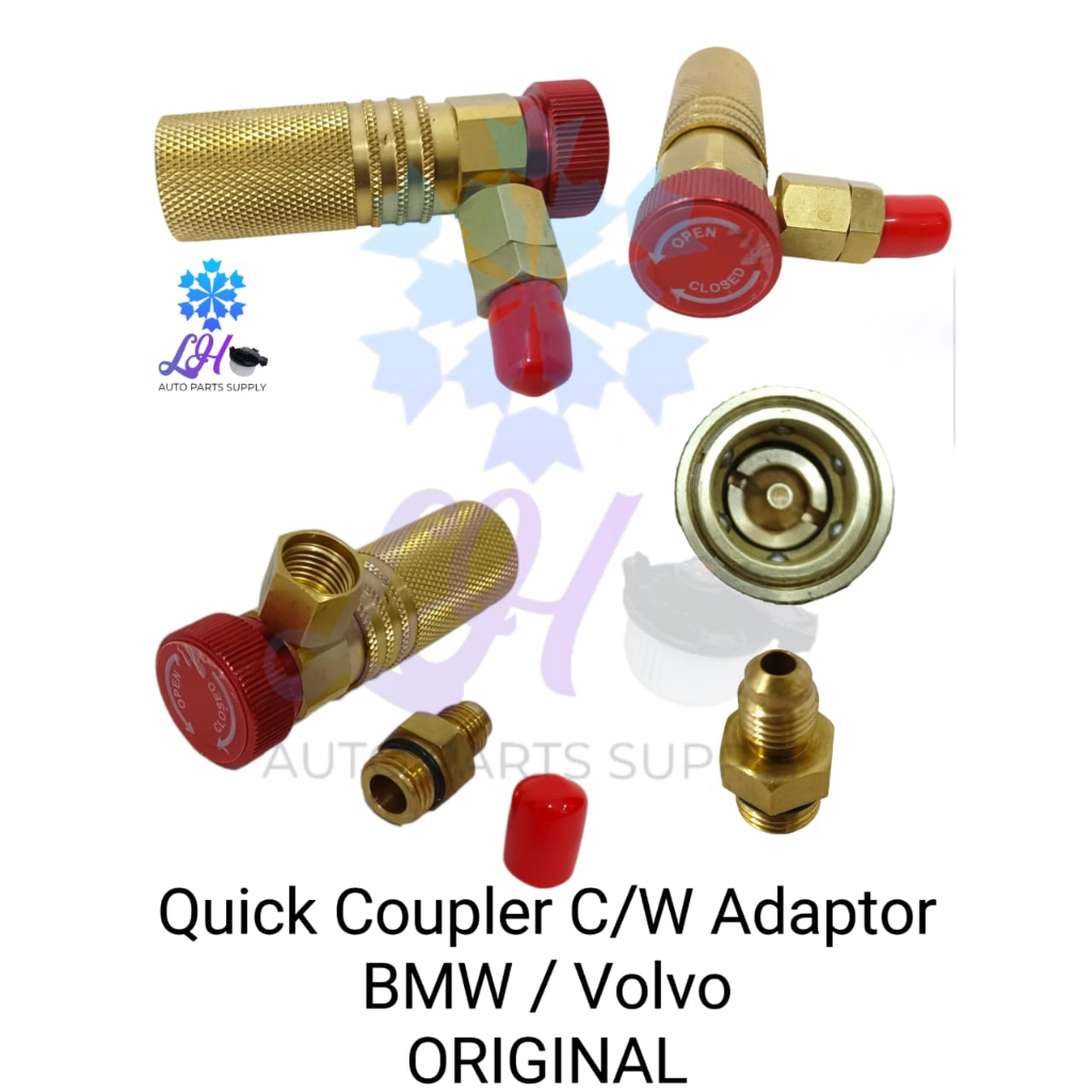 ORIGINAL R134A BMW / Volvo Quick Coupler C/W Adaptor Shopee Malaysia