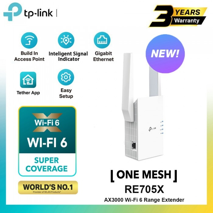 TP-Link RE705X AX3000 Mesh Wi-Fi 6 Range Extender