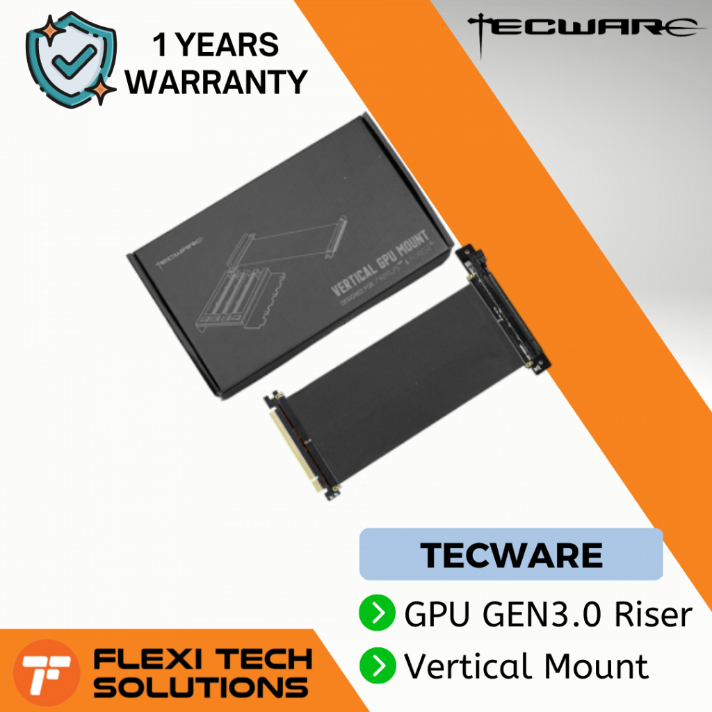 Flexi Tech TECWARE Vertical GPU Mount PCIE GEN3.0 Riser (For NEXUS Air ...