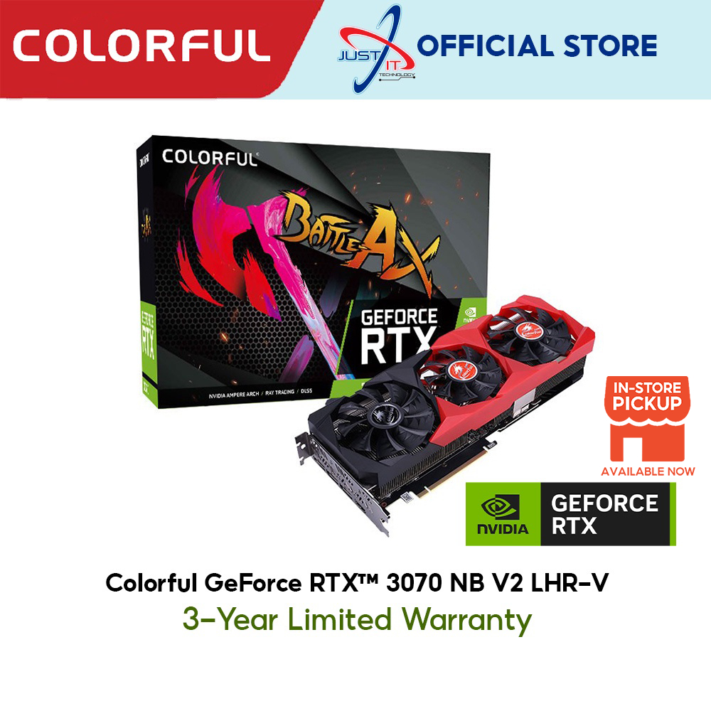 COLORFUL GEFORCE RTX3070 NB V2 LHR-V 8GB DDR6 256BIT VGA Card (LHR