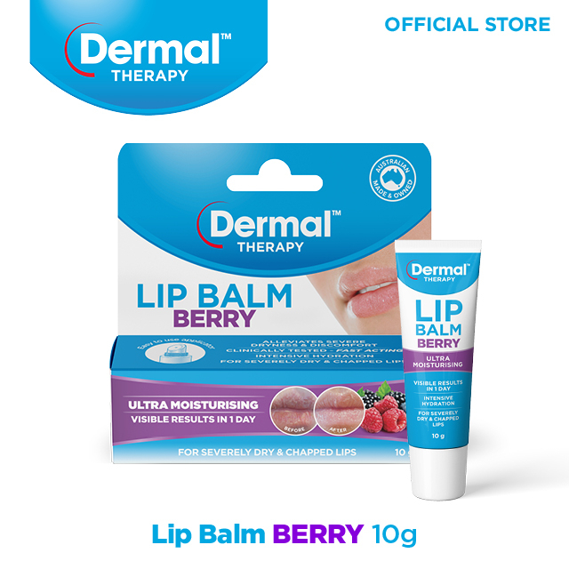 Dermal Therapy Lip Balm Berry Ultra Moisturizing For Dry Lips