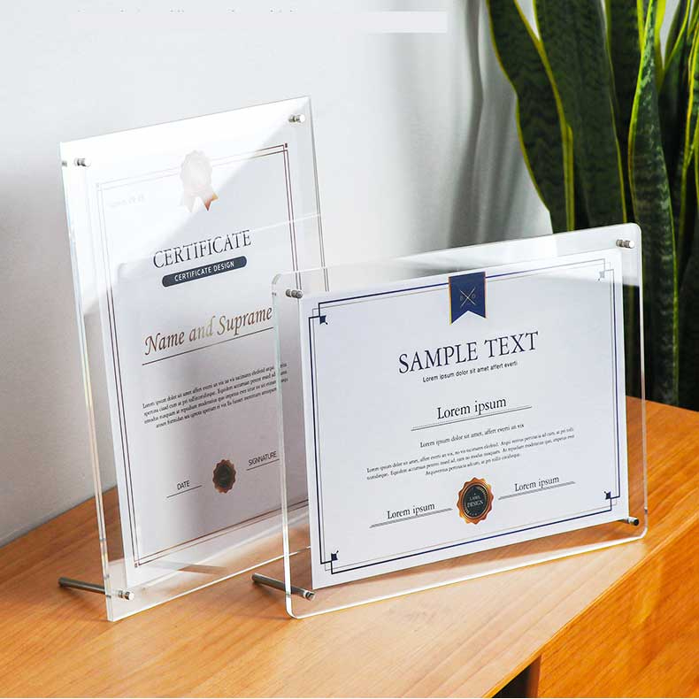 Picture Frame Acrylic Photo Frames Certificate Camp Poster Display ...