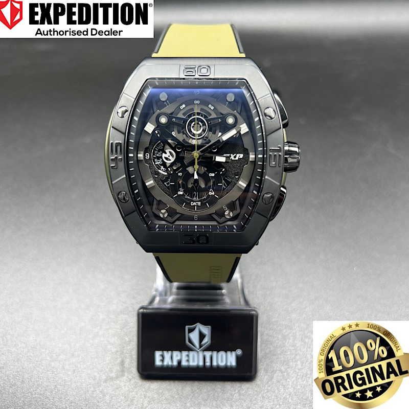 (Official Warranty) Expedition Chronograph Green Rubber Band Men Watch E6800MCRIPBAGN Shopee