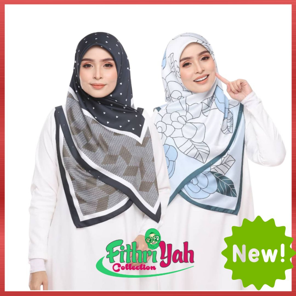 [Tudung Raya 2023]Tudung Bawal Bubble Satin Printed Bidang 45 Mudak ...