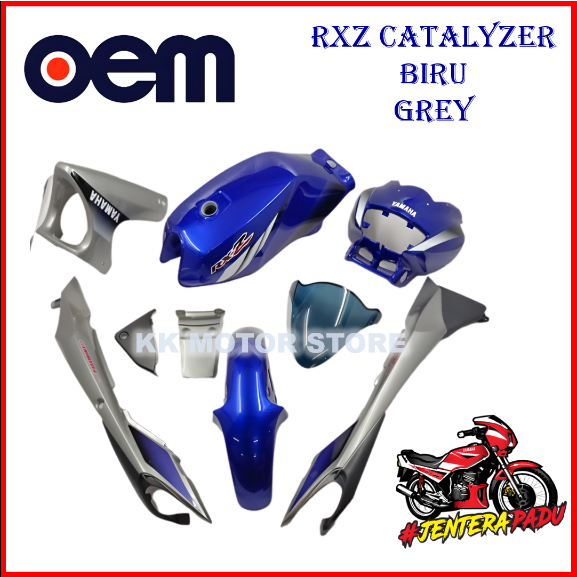 (100% OEM !!!) COVERSET RXZ CATALYZER OEM BIRU GREY (FULL TANAM ...