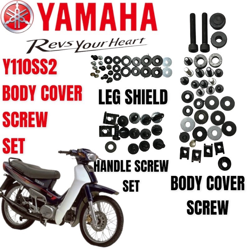 YAMAHA Y110 Y110SS2 SS2 Y 110 BODY COVER SCREW SET COMPLETE SET SKRU ...