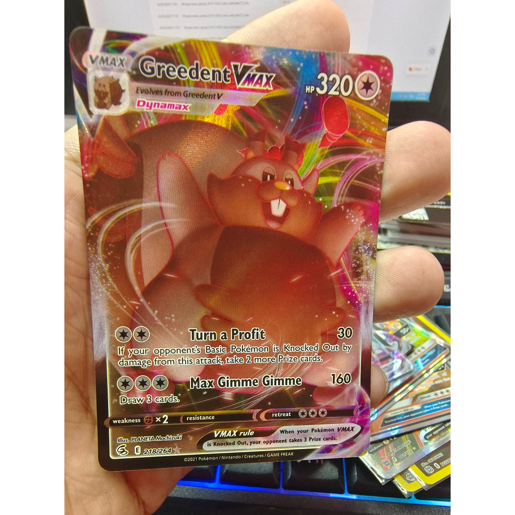 Colourless Type - Pokemon Card Vmax - Greedent Vmax | Shopee Malaysia