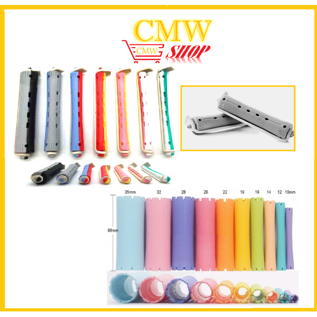 Salon Hair Curler Cold Perm Rod With Rubber Bands / Japanese Perm Rod