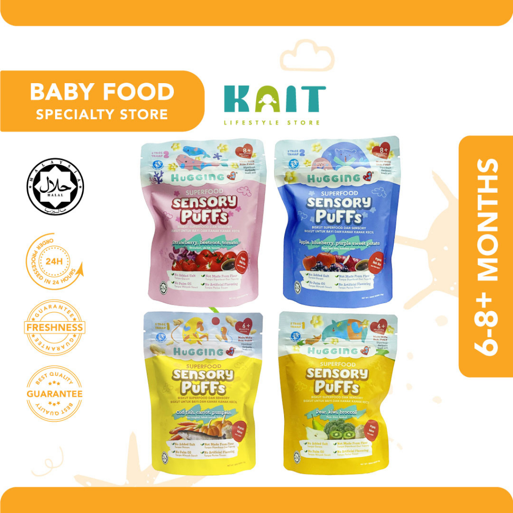 HUGGING LOVE Superfood Sensory Puffs 10g (6~8m+) [HALAL] | Shopee Malaysia