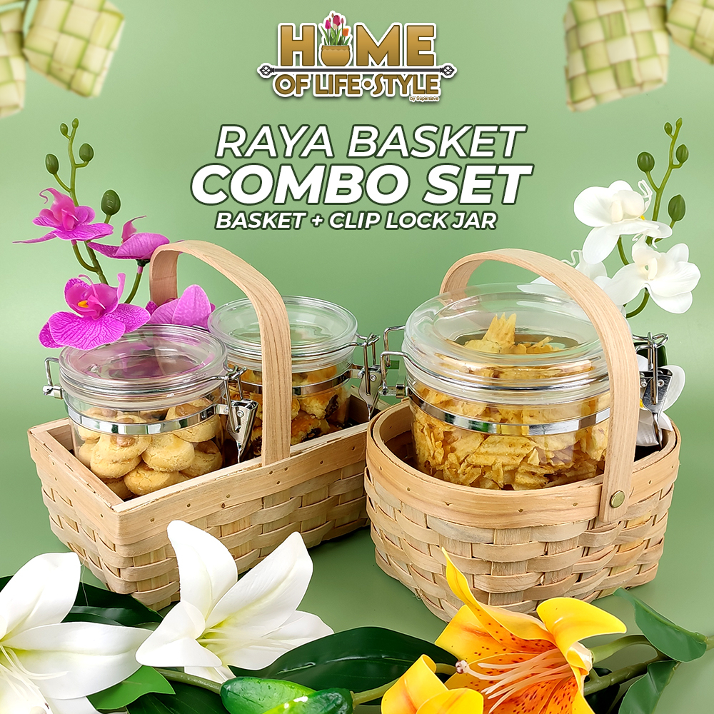 Hols Hadiah Raya Gift Box Set Bakul Klasik Premium Basket Kuih