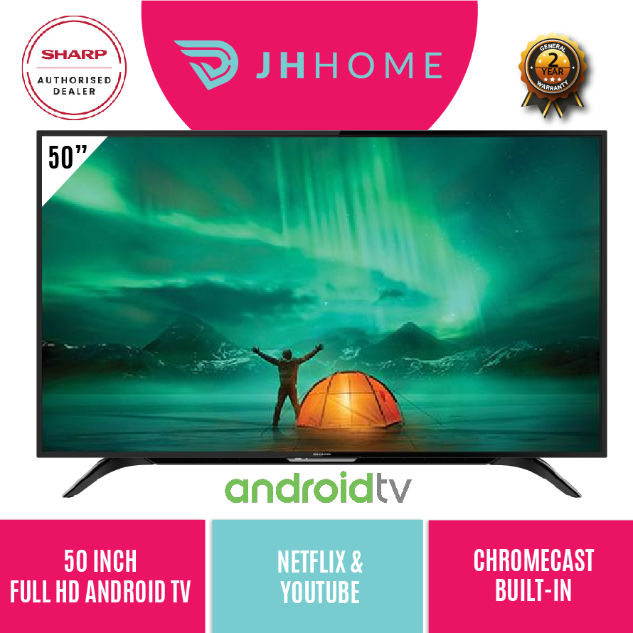 Sharp 50 Inch AQUOS Full HD Google TV 2TC50EG1X Android TV 4K UHD