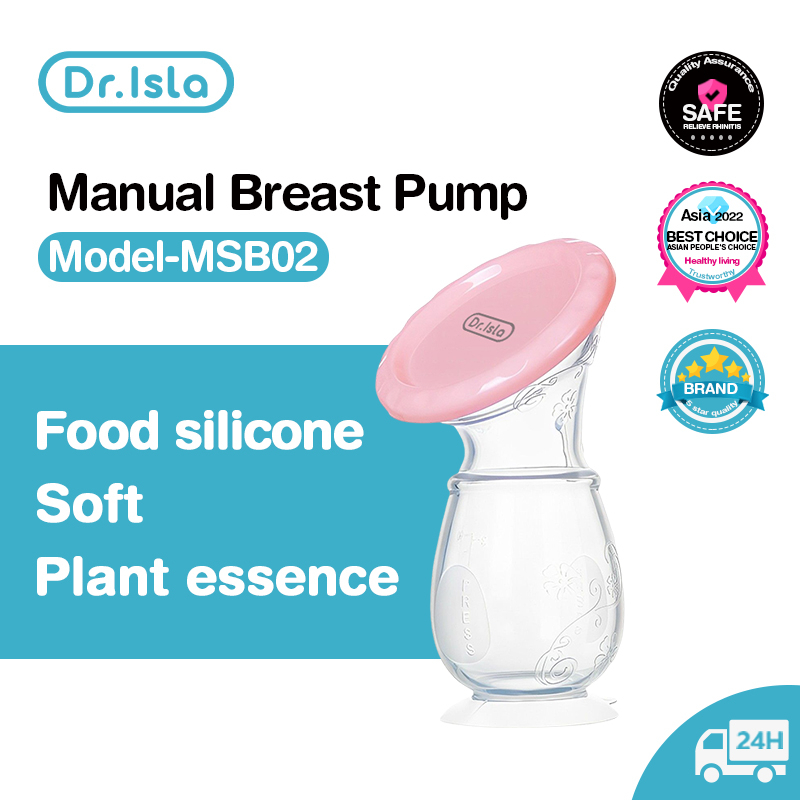 Dr.isla Manual Silicone Breast Pump Milk Collector BPA FREE Breast