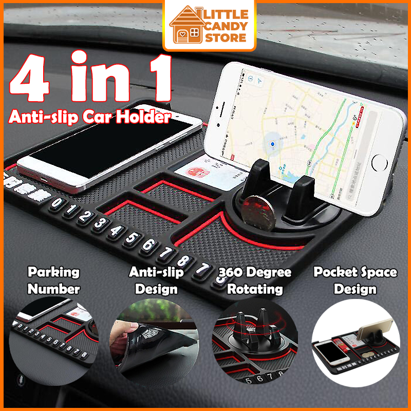 3 in 1 Car GPS Smartphone Holder: Dashboard/Visor Clamp + AC Grid