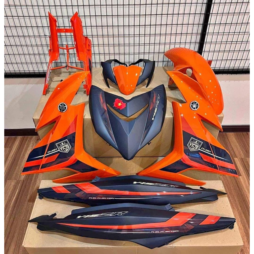 BODY COVER SET (MAGIC BOY) Y15ZR MATT BLUE/ORANGE VIETNAM V1 / V2