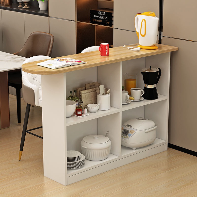 Kitchen Island Dining Table Bar Table Storage Multilayer Shelf Bar Counter Bar Table