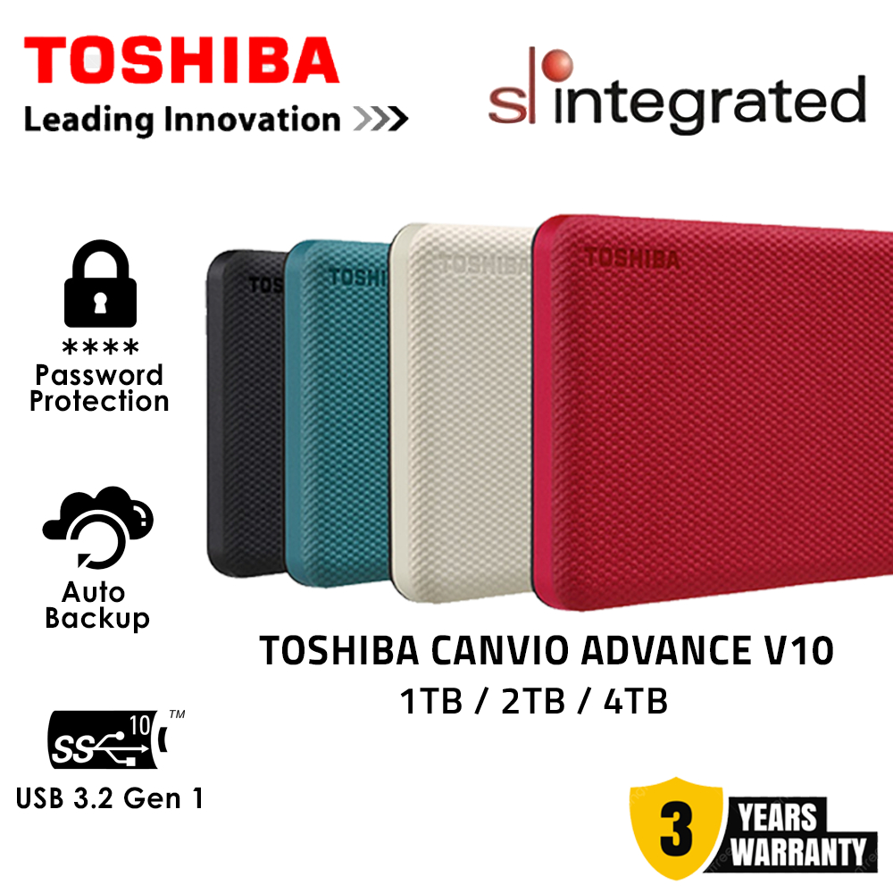 Buy Toshiba Canvio Advance Plus External Hard Drive USB3.0 4TB Green HDTCA40XGCCB Online In - 6