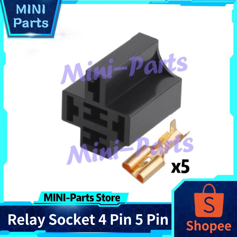 Relay Socket for 30A Relay 5 Pin set 6.3mm Auto Vehicle Relay Socket